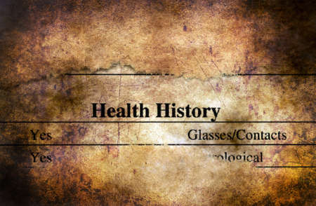 Health history form grunge conceptの写真素材