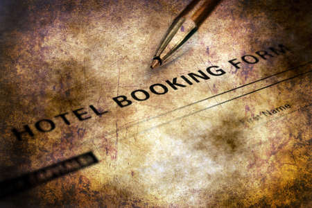 Hotel booking form grunge conceptの写真素材