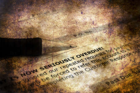 Account overdue  grunge conceptの写真素材