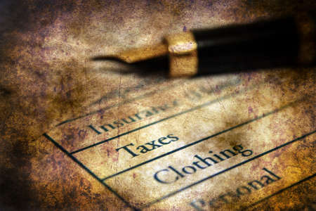 Spending plan  grunge conceptの写真素材