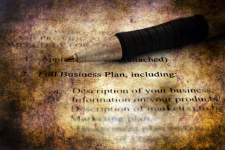 Business plan grunge conceptの写真素材