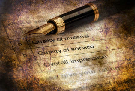 Quality survey form grunge conceptの写真素材