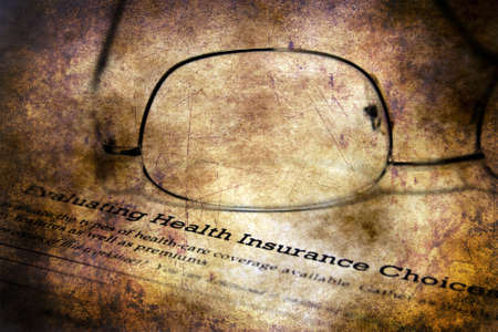 Health insurance form grunge concept