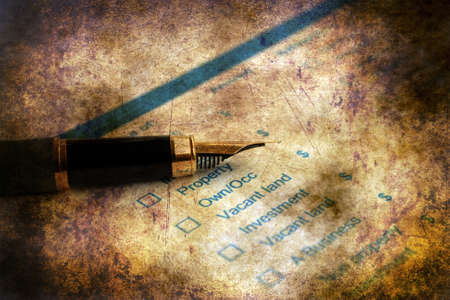Business survey form grunge conceptの写真素材