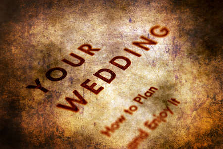 Wedding plan grunge conceptの写真素材