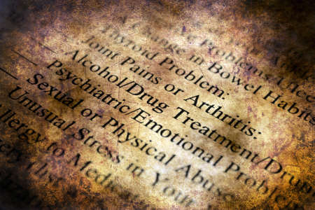 Health history form grunge conceptの写真素材