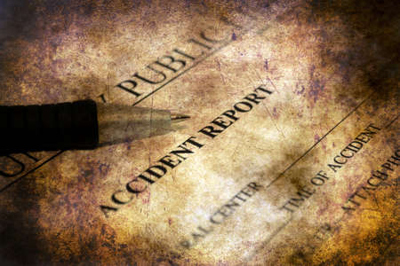 Accident report grunge conceptの写真素材