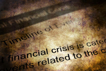 Financial crisis grunge conceptの写真素材
