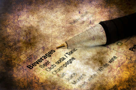 Grocery list - beverages grunge concept