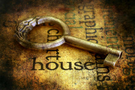 Key on housing grunge backgroundの写真素材