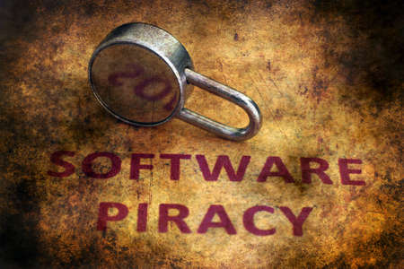 Software piracy grunge conceptの写真素材