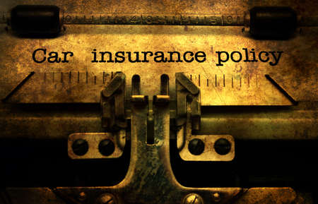 Car insurance policy grunge concept