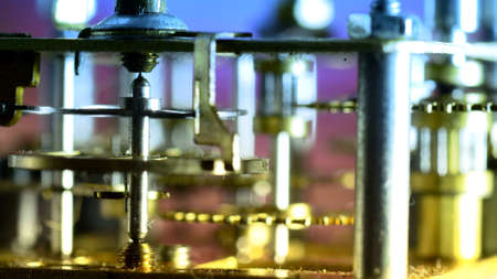 Old rusty gears close up