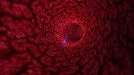 Virus Through A Vein Or Artery 3d illustrationの写真素材