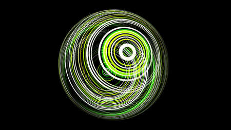 3D illustration of Colorful sphere blackの写真素材