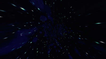 Travel Through The Wormhole Warp Tunnel 3d illustration