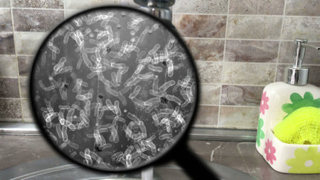 Searching for bacteria in kitchen