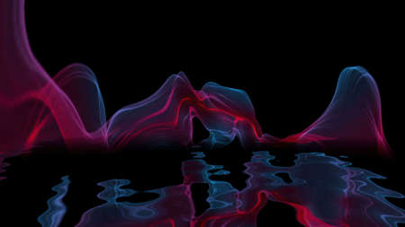 Abstract Digital Wave And Smoke Flow