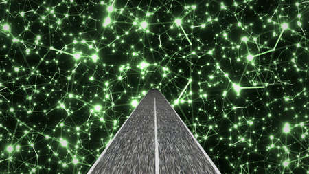 Driving through the world of  Technology Science And Engineeringの写真素材