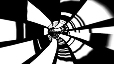 Driving through the bit stream digital pixel tunnelの写真素材