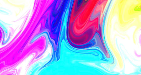 Colorful paint mix with gradient vivid colors