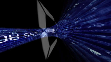 Driving through the access data tunnelの写真素材