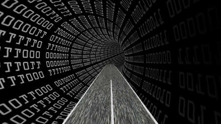 Driving through the binary dataの写真素材