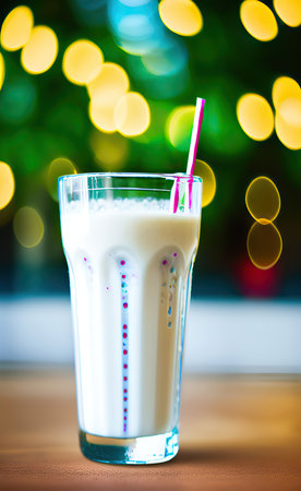 Summer drinks refreshing cocktails on green backgroundの写真素材