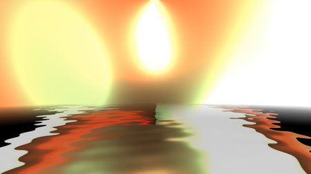 Abstract background reflecting in waterの写真素材