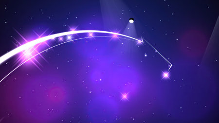 Shining Lights And  particles Backgroundの写真素材