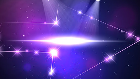 Shining Lights And  particles Backgroundの写真素材