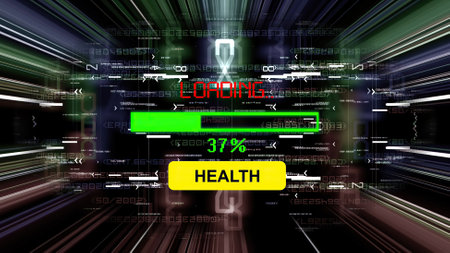 Health loading progress bar on the screenの写真素材
