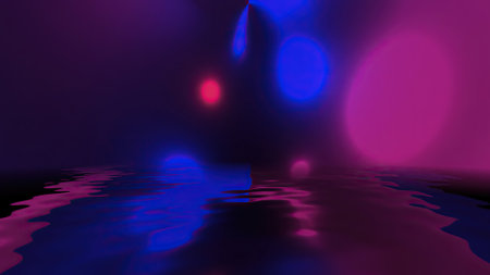 Abstract background reflecting in waterの写真素材