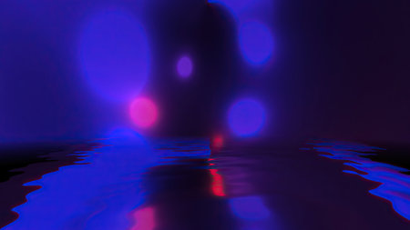 Abstract background reflecting in waterの写真素材