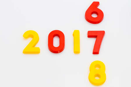 New Year 2017 is coming concept. Happy New Year 2017 replace 2016 conceptの写真素材