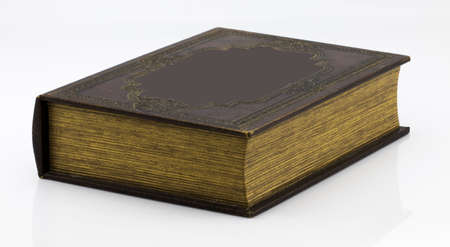 Old book isolated on a white backgroundの写真素材