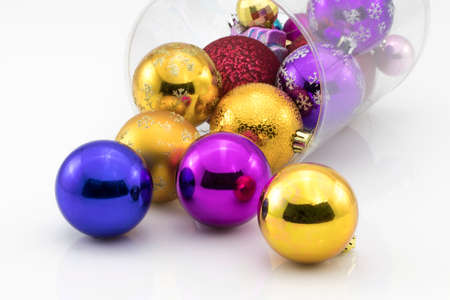 christmas ball isolated on white backgroundの写真素材