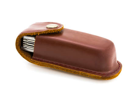 multitul from wooden handle  isolated on white backgroundの写真素材