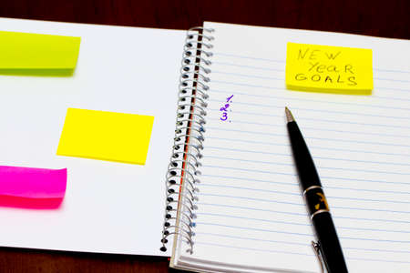 Improvement list of New year resolution conceptual の写真素材