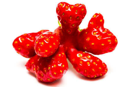 Strawberry isolated on white background. Clipping Path.の写真素材