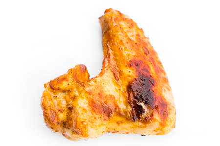 Grilled chicken wings, tray shot with selective focus.の写真素材