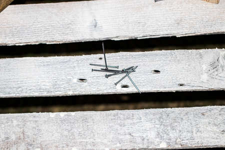 Dirty set of hand tools on old rusted sheet metal ,add your text on white background.の写真素材