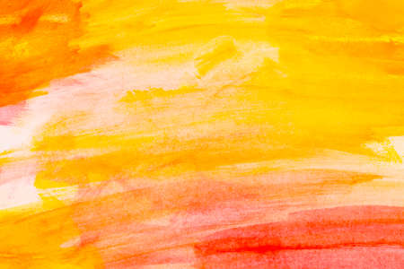 Abstract red watercolor on white background.The color splashing on the paper.It is a hand drawn.の写真素材