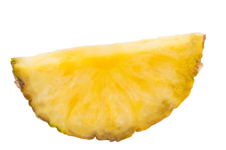 pineapple slice isolated on the white background.の写真素材