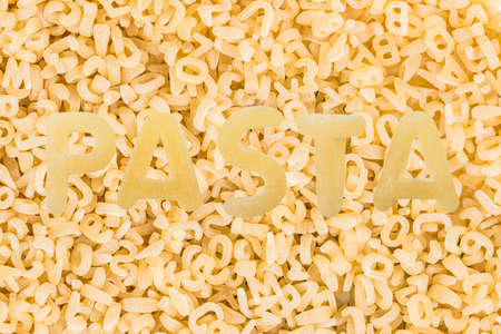 Italian Macaroni Pasta raw food background or texture close up.の写真素材