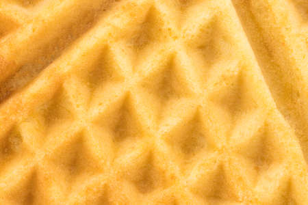 background texture - Freshly baked belgian waffles, close up.の写真素材