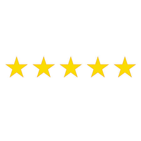 Rating Review icon - Flat design, glyph style icon - Yellow.