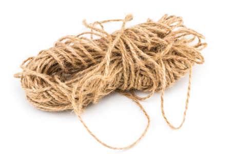 Spool of bale twine isolated on white.の写真素材