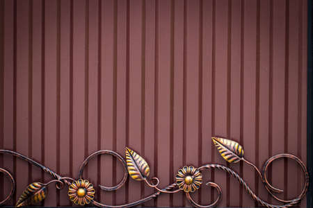 decorative parts of metal gates, elements of hand forging.の写真素材