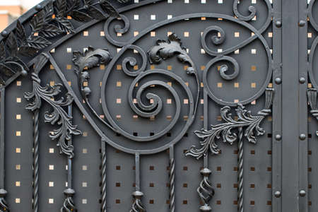 The fragment of forged metal products. close-up.